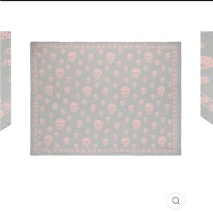 Alexander McQueen grey and pink silk chiffon scarf